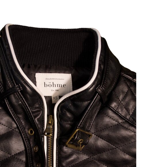 Böhme Quilted Faux Leather Vest – Black – XS - Picture 6 of 13